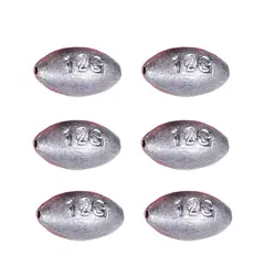 GENERICO - Pack 6 Plomos De Pesca Para Armadas De Lenguado De 12g