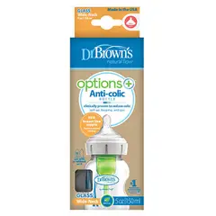 DR BROWNS - Mamadera Boca Ancha Options+ Vidrio 150 Ml