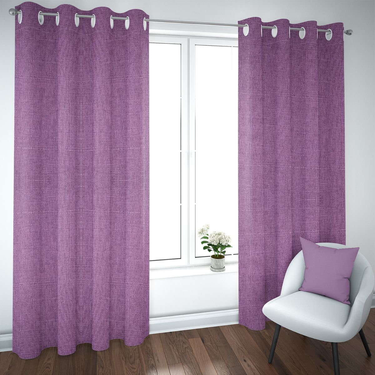ELIZABETH PEPER - Set de Cortinas Blackout 2 Paños de 140 x 220 cm Morado