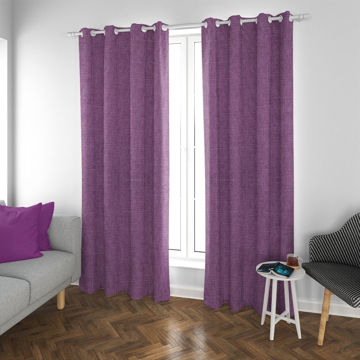 ELIZABETH PEPER - Set de Cortinas Blackout 2 Paños de 140 x 220 cm Morado