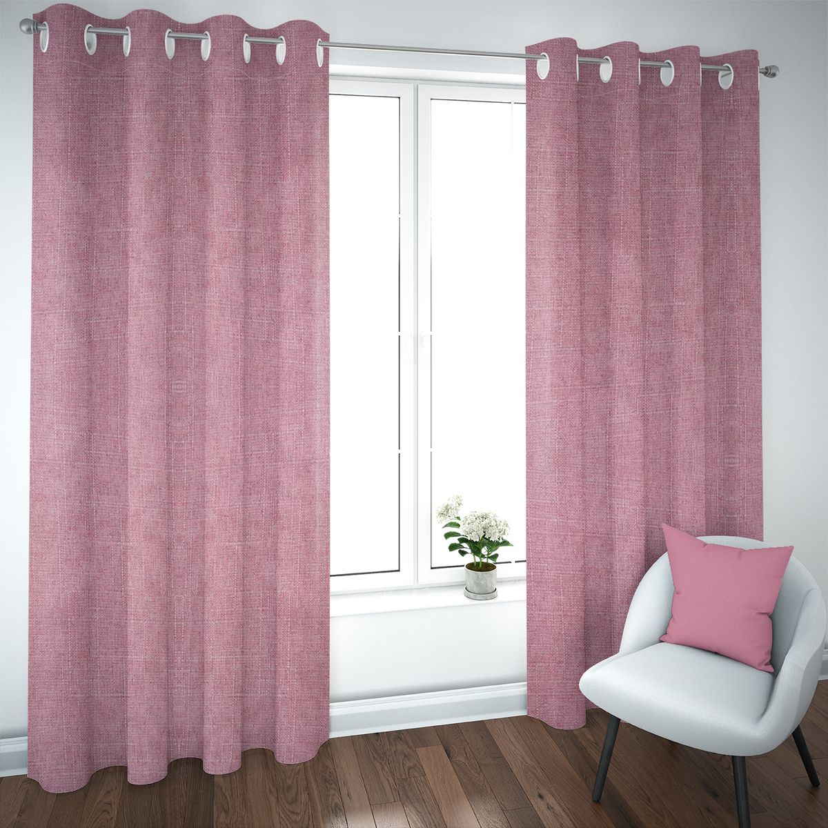 ELIZABETH PEPER - Set de Cortinas Blackout 2 Paños de 140 x 220 cm Rosa