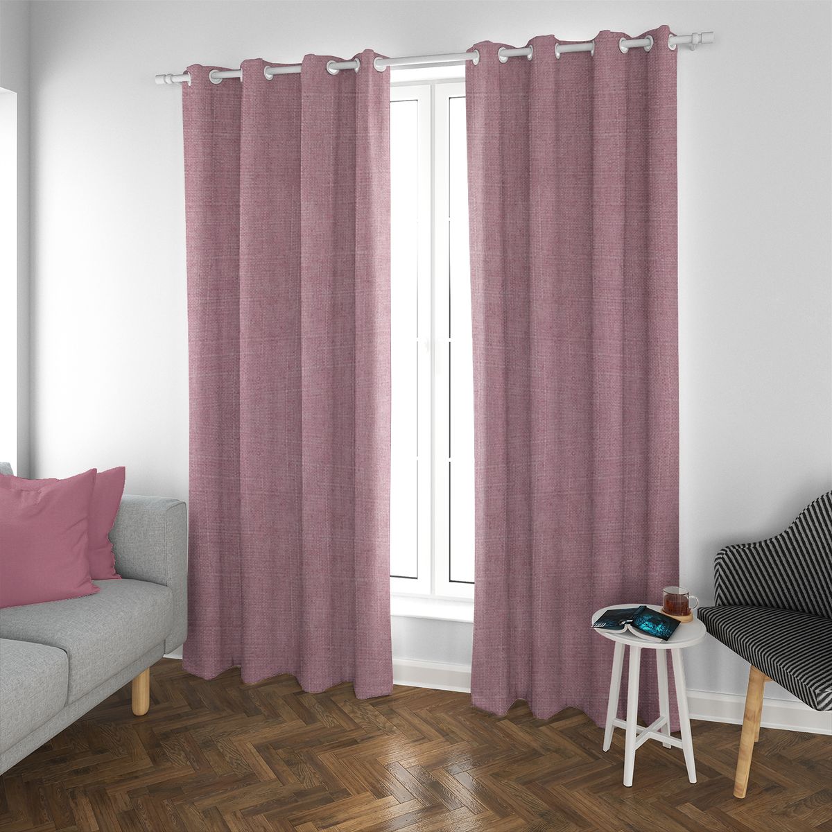 ELIZABETH PEPER - Set de Cortinas Blackout 2 Paños de 140 x 220 cm Rosa