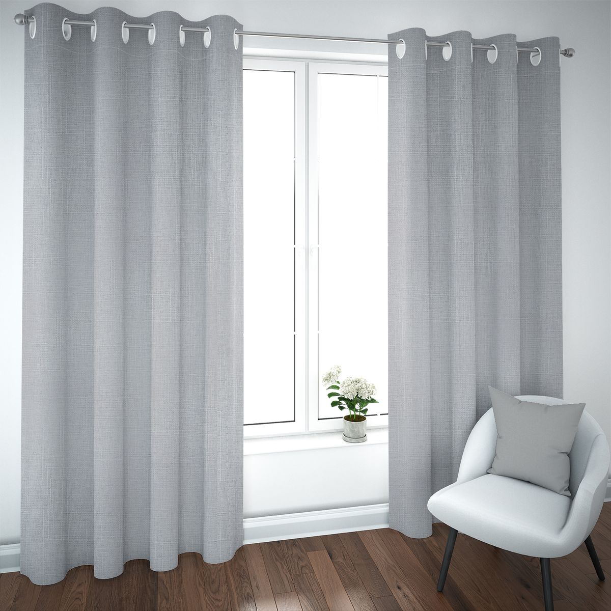 ELIZABETH PEPER - Set de Cortinas Blackout 2 Paños de 140 x 220 cm Gris Perla