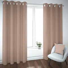ELIZABETH PEPER - Set de Cortinas Blackout 2 Paños de 140 x 220 cm crema