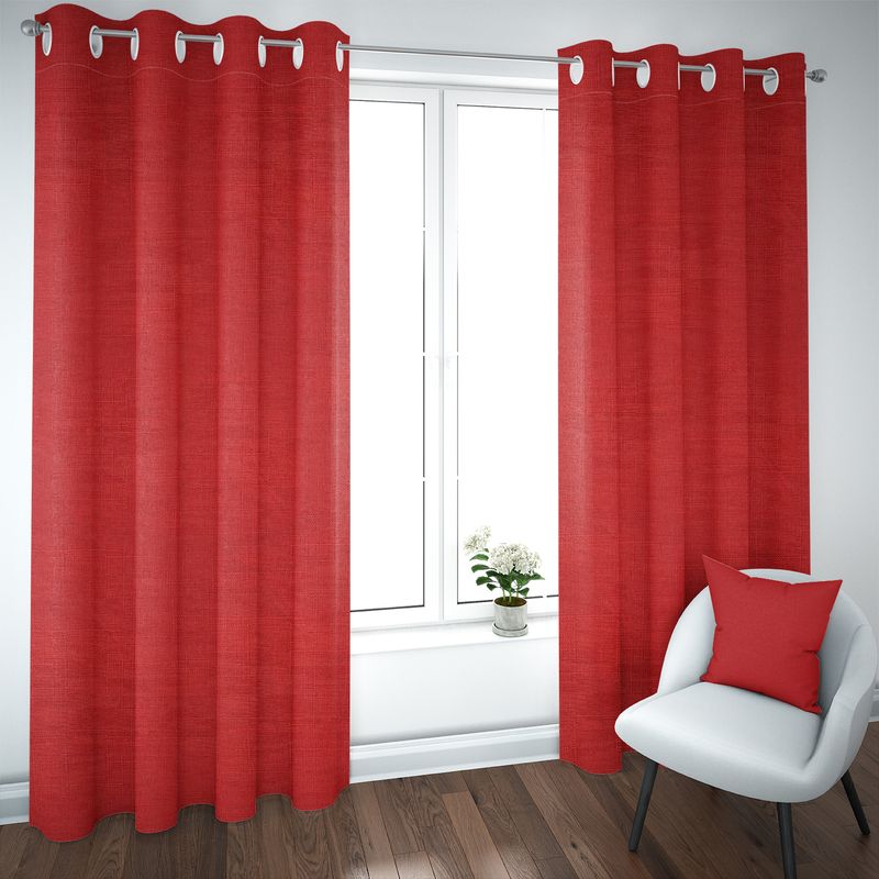 ELIZABETH PEPER - Set de Cortinas Blackout 2 Paños de 140 x 220 cm rojo