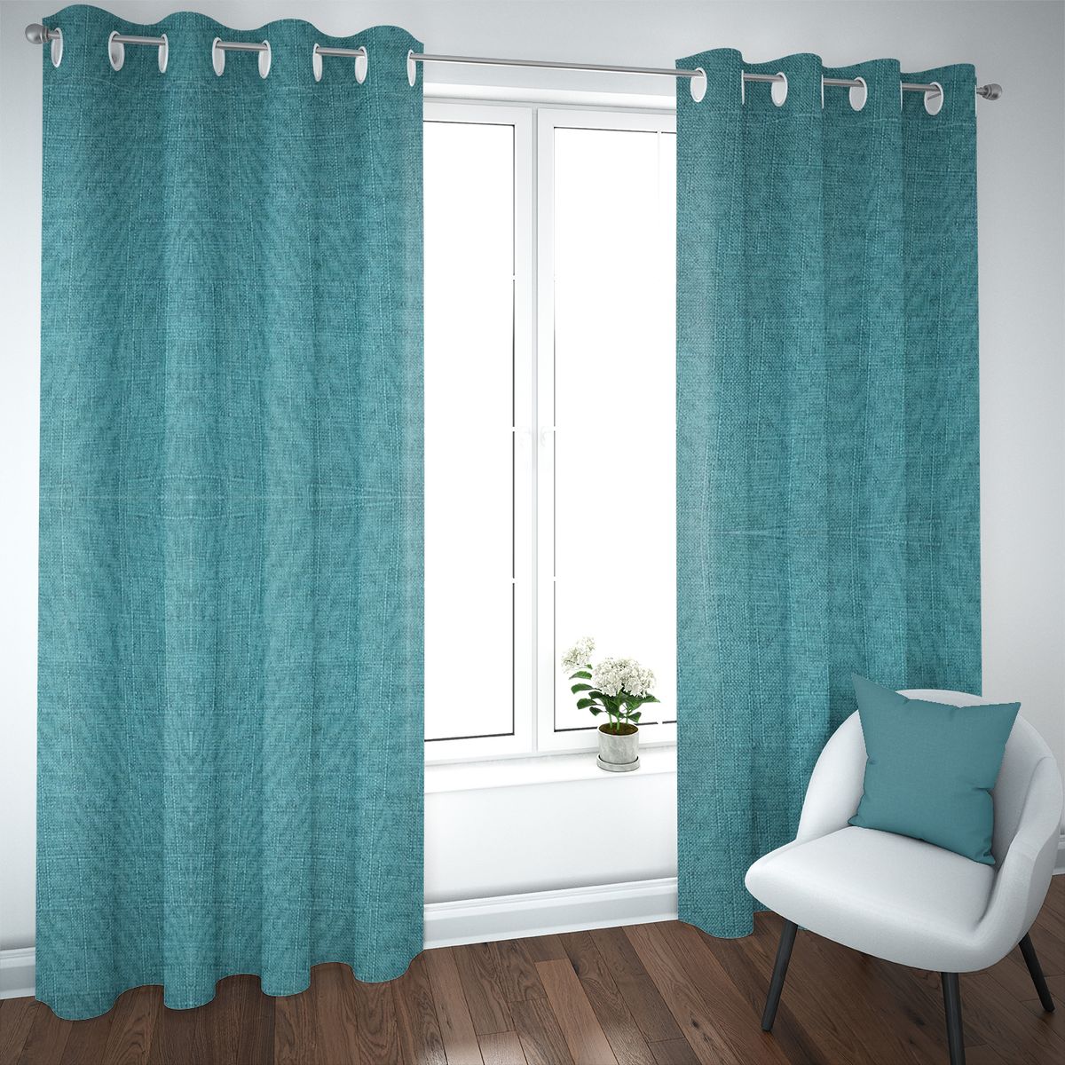 Set de Cortinas Blackout 2 Paños de 140 x 220 cm Turquesa, marca ELIZABETH PEPER - Foto Principal