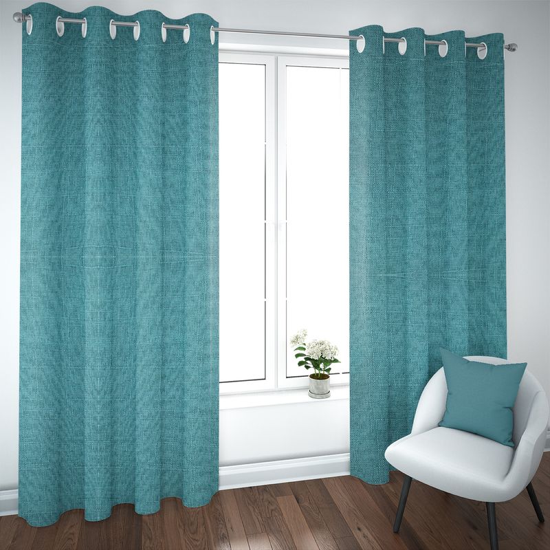 ELIZABETH PEPER - Set de Cortinas Blackout 2 Paños de 140 x 220 cm Turquesa
