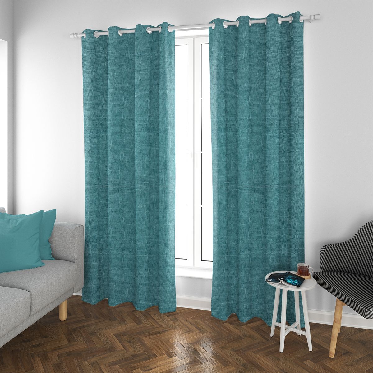 Set de Cortinas Blackout 2 Paños de 140 x 220 cm Turquesa, marca ELIZABETH PEPER - Foto 2