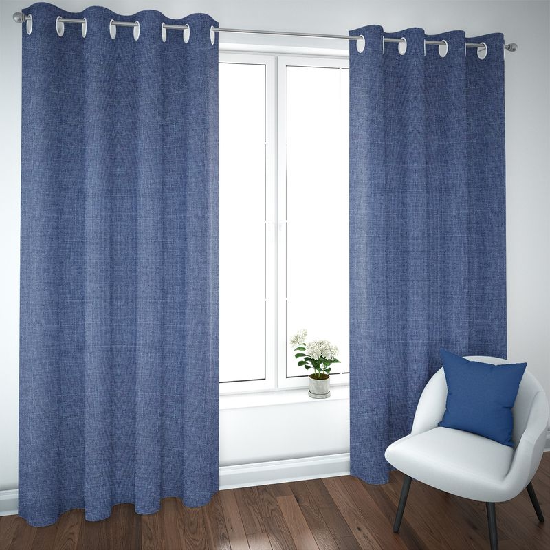 ELIZABETH PEPER - Set de Cortinas Blackout 2 Paños de 140 x 220 cm Azul