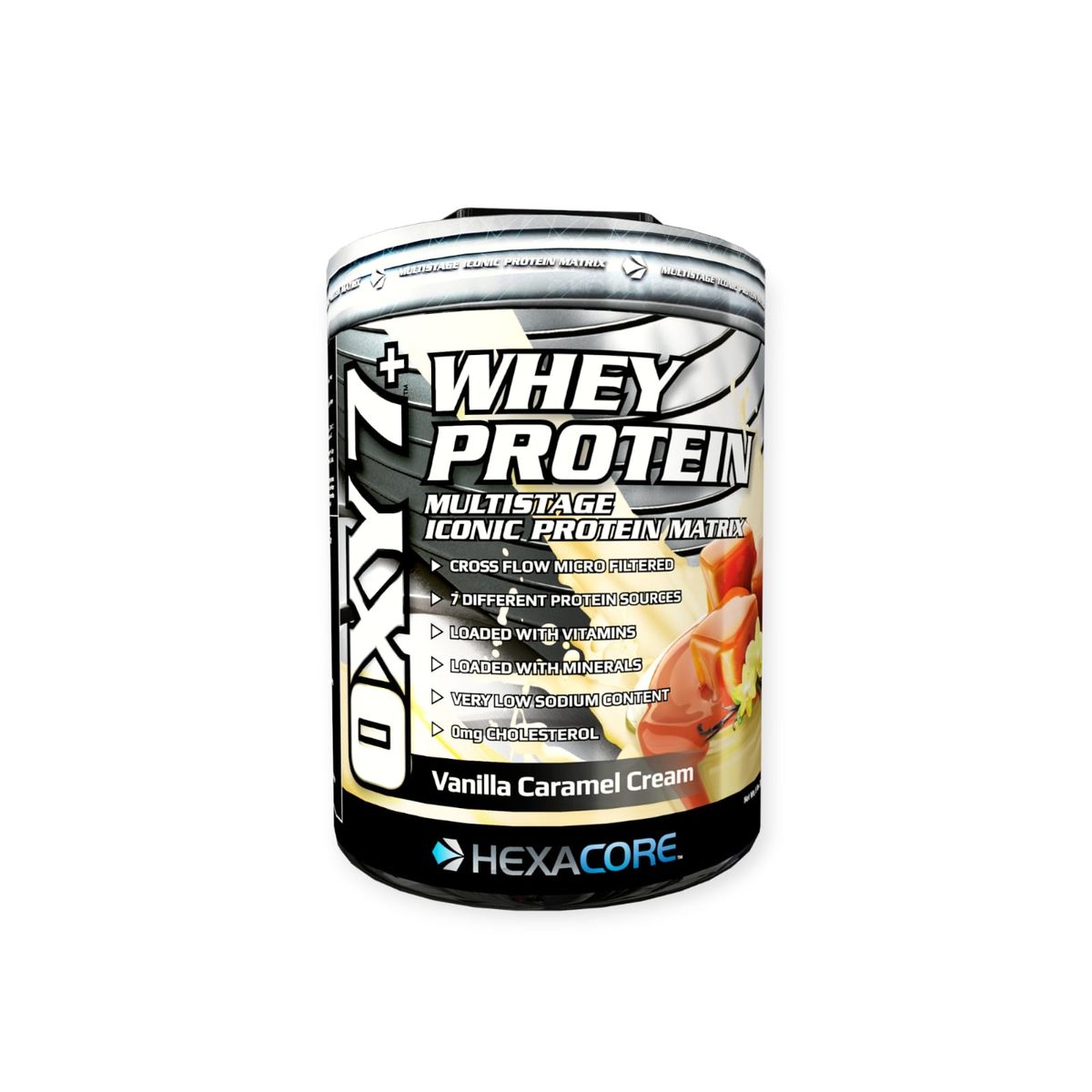 HEXACORE - PROTEINA OXY 7 WHEY PROTEIN 5LBS 67 SV VAINILLA CARAMEL - HEXACORE