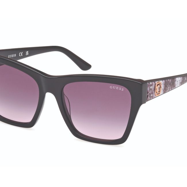 GUESS - Lentes de Sol Negro Brillante Degradé Guess