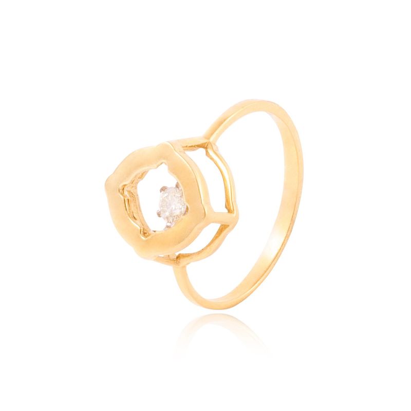 JB JOYAS BARON - Anillo de Oro de 18kt con brillante de 10 puntos