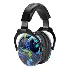 WOO EARPLUGS - Woo Earmuffs Quiet Protector Auditivo Niños Adolescentes - Azul-Verde-Negro