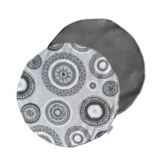 ELIZABETH PEPER - Individuales De Tela Reversibles Mandalas Negro Circular 6 u