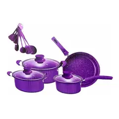 GENERICO - Bateria de cocina antiadherente 14 pcs ollas sarten