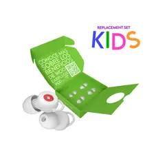 WOO EARPLUGS - Experience Kids - Tapones Oídos Niños 20db - Blanco