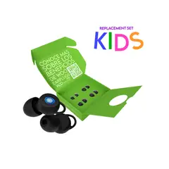 WOO EARPLUGS - Connect Kids - Tapones Oídos Niños Estudio 16db - Negro