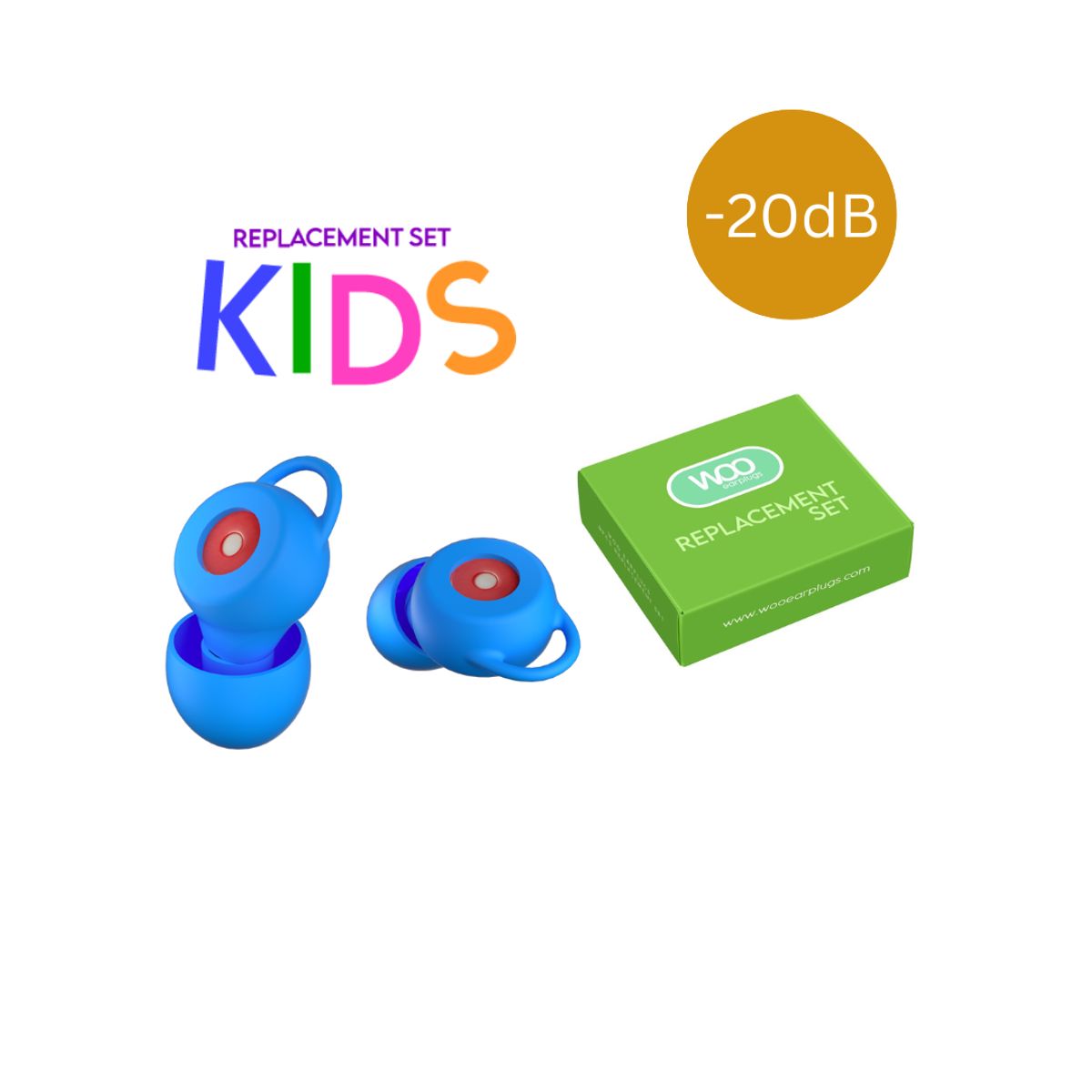 WOO EARPLUGS - Woo Earplugs Experience Kids - Tapones Oídos Niños 20db - Azul
