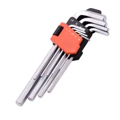 DBLUE - Juego 9 Llaves Allen de 1.5mm A 10 mm Profesional DBG1376 - Plateado