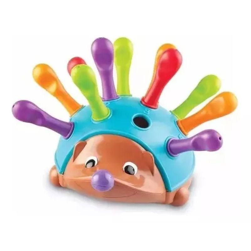MONTESSORI WOOD - Juguete Sensorial Montessori Erizo Encaje De Púas De Colores