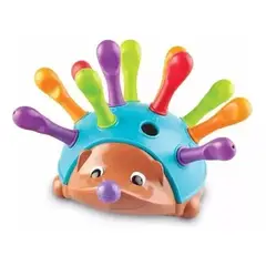 MONTESSORI WOOD - Juguete Sensorial Montessori Erizo Encaje De Púas De Colores