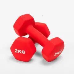 GENERICO - Mancuernas Pesas X2 Neoprene Antideslizantes 4 Kg Incluye 2 Color Rojo oh azul