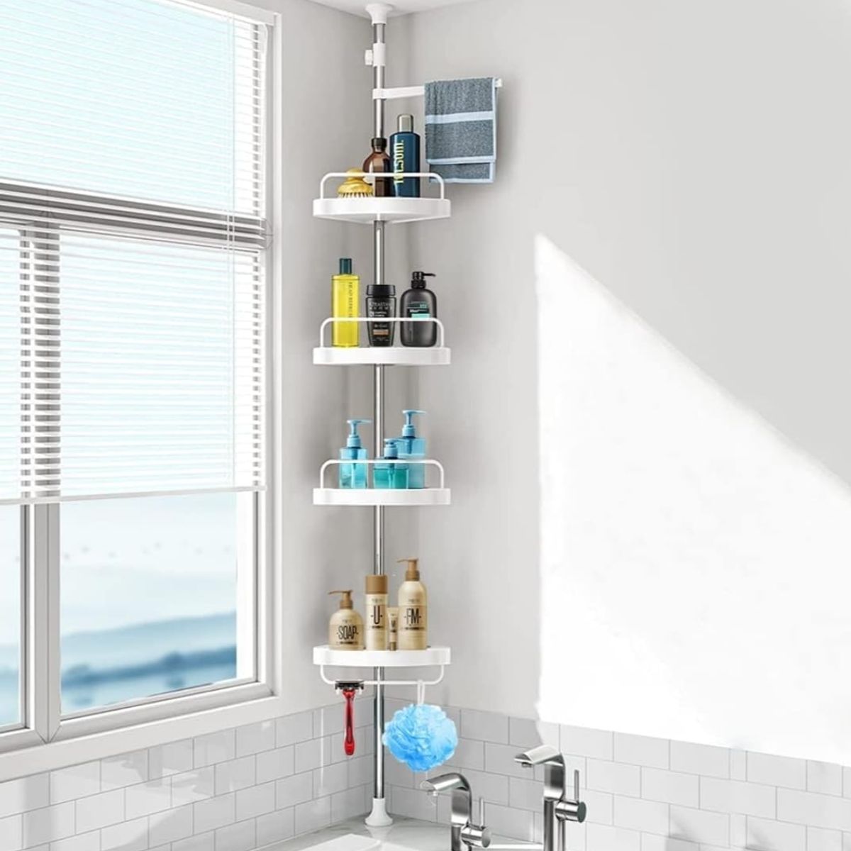 GENERICO - Esquinero Organizador De Ducha 4 Niveles Ajustable