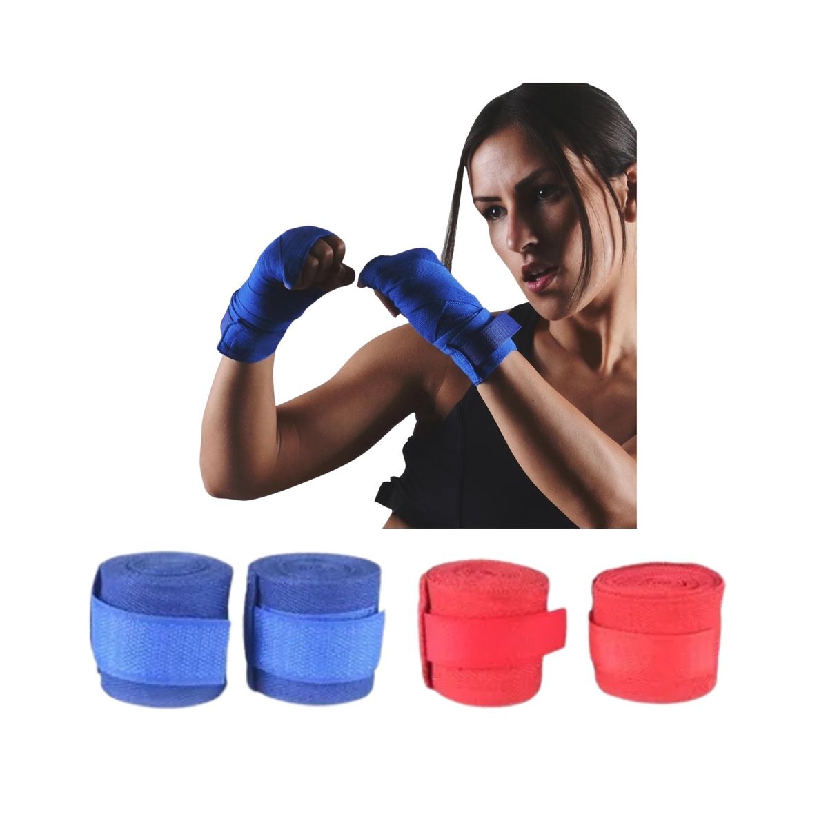 GENERICO - Pack 4 Vendas De Boxeo 5 Cm X 3 Mts.