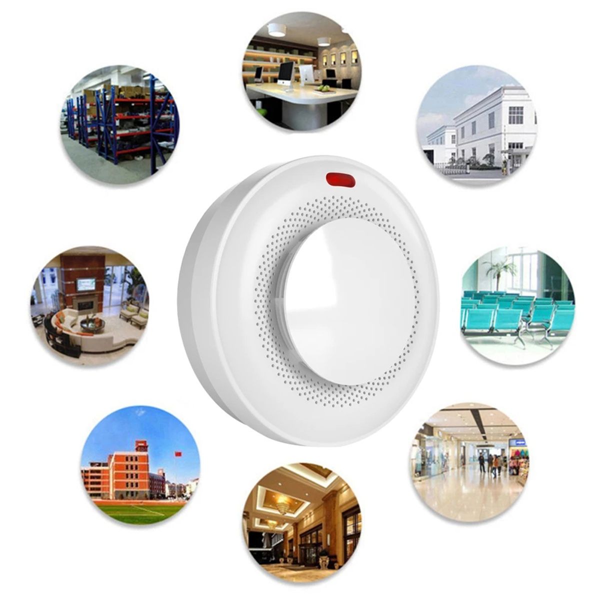 GENERICO - Sensor de Humo con Sirena 85db EWelink RF433