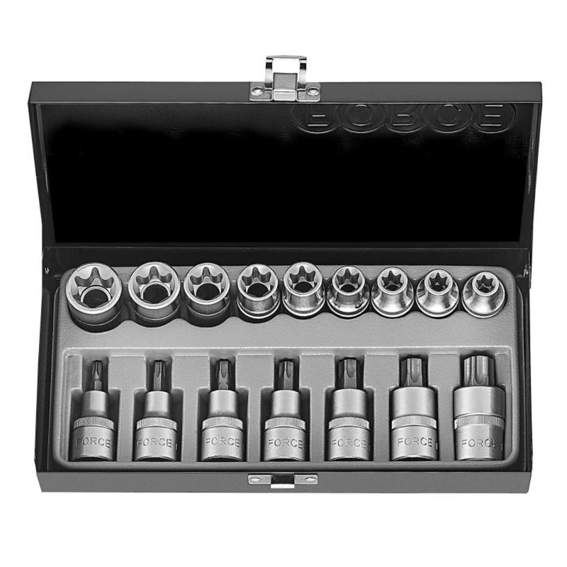 FORCE - Juego Dados Torx Macho Hembra 16pz 4171 Force