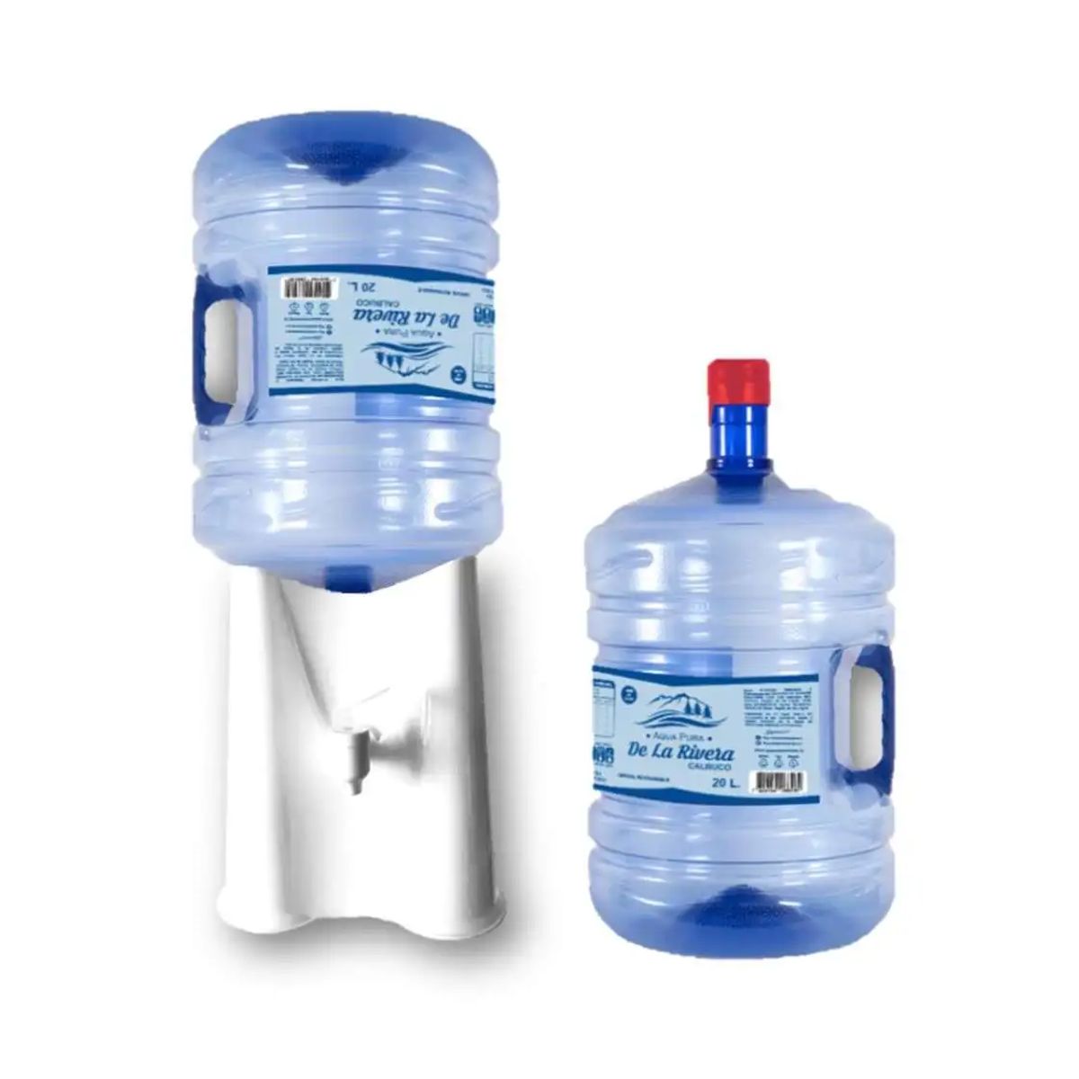 AGUA PURA DE LA RIVERA - SOLO RM-NO REGIONES Kit 2 Agua Pura y Dispensador sobremesa