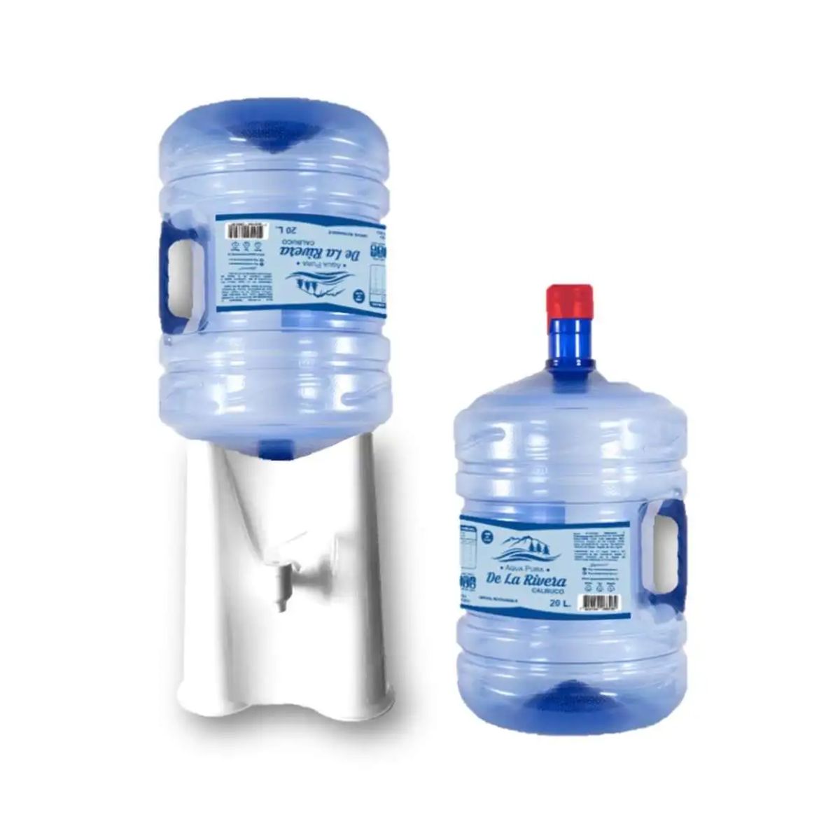 AGUA PURA DE LA RIVERA - SOLO RM-NO REGIONES Kit 2 Agua Pura y Dispensador sobremesa
