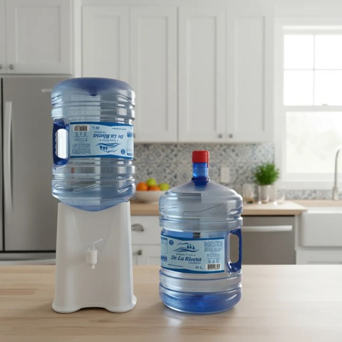 AGUA PURA DE LA RIVERA - SOLO RM-NO REGIONES Kit 2 Agua Pura y Dispensador sobremesa
