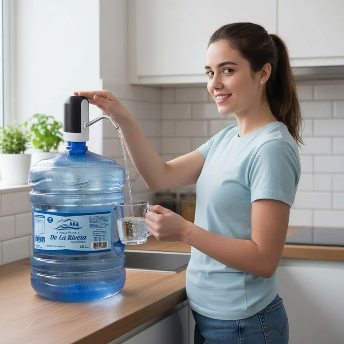 AGUA PURA DE LA RIVERA - SOLO RM-NO REGIONES Kit 3 Agua Pura y Dispensador eléctrico