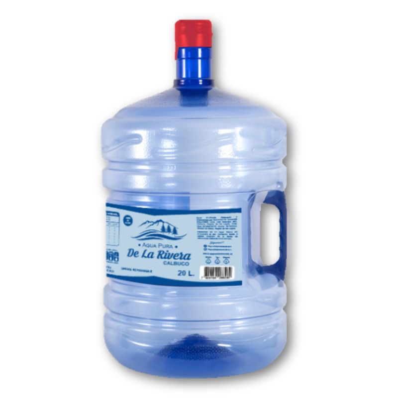 AGUA PURA DE LA RIVERA - Bidón PET con recarga de agua pura De La Rivera 20L