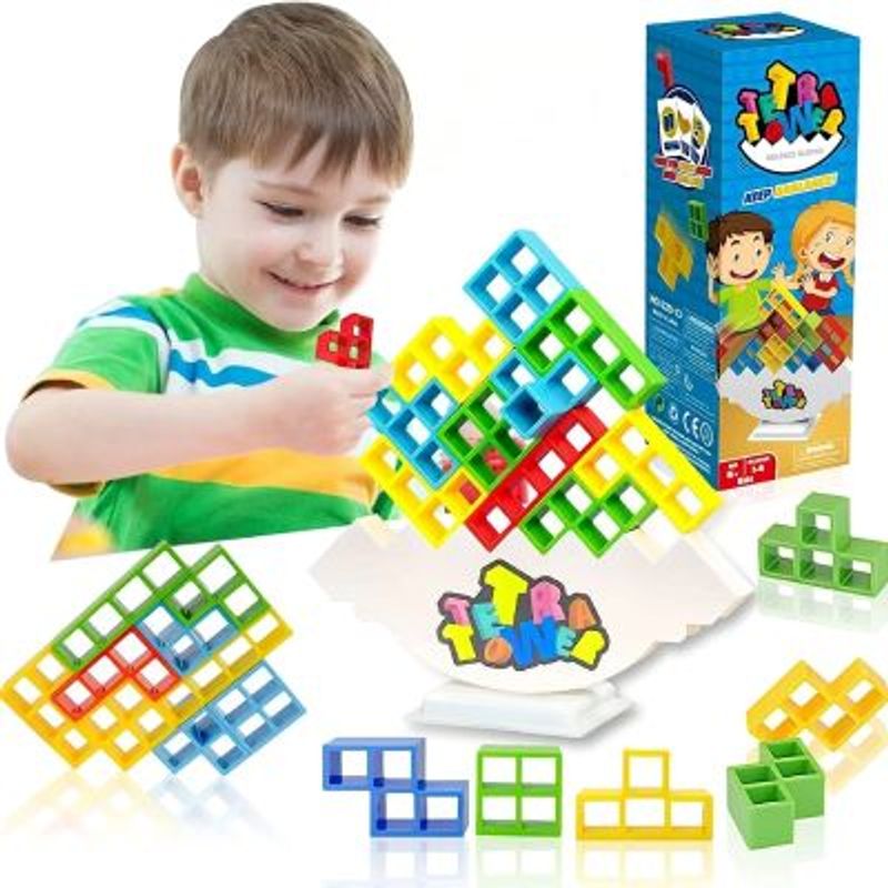 TETRA - Juego Rompecabezas Equilibrio Bloques Tetris 48 Pcs