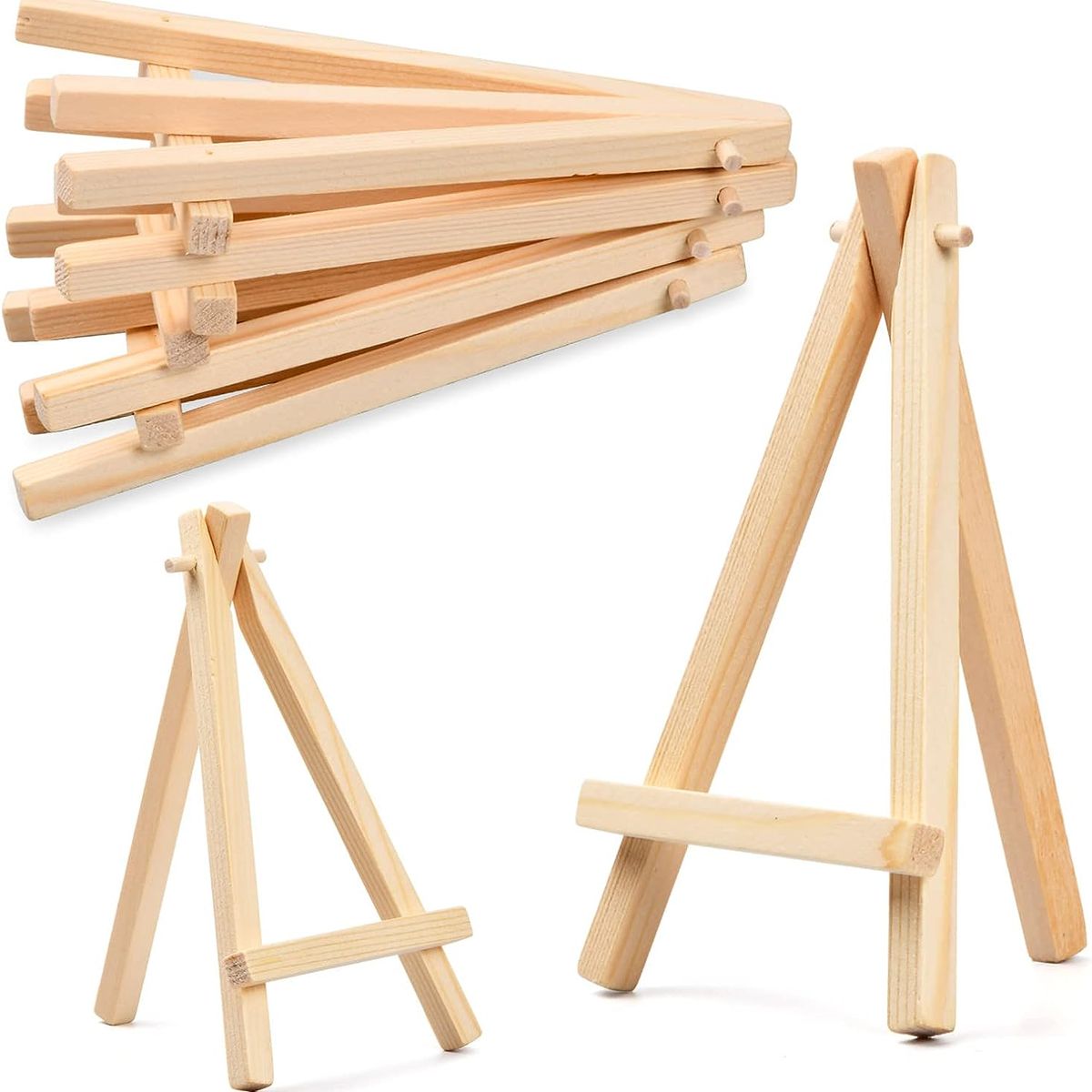 KUANGYE - Set 12 Mini Pantalla De Caballete De Madera Para Pintura