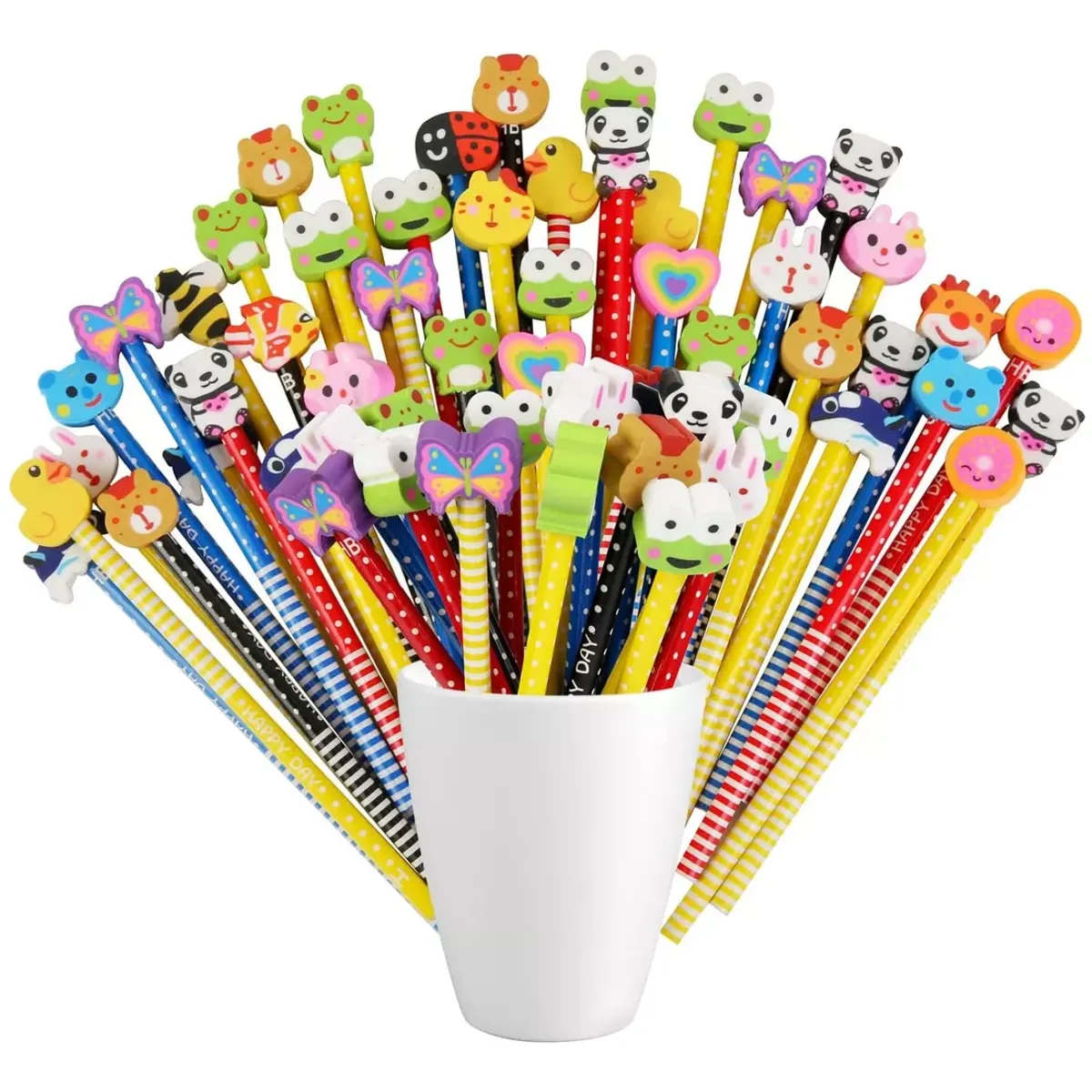 KUANGYE - Set De 40 Lápices Niños Grafito Mina Colores Diseños