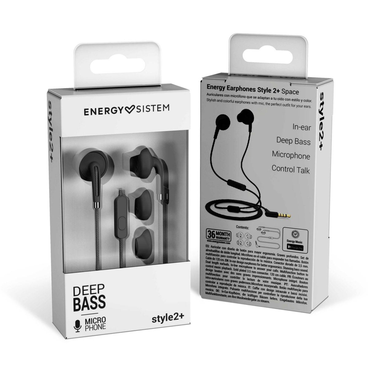 ENERGY SISTEM - Audífonos In-Ear Energy Sistem Style+ 2 Negro
