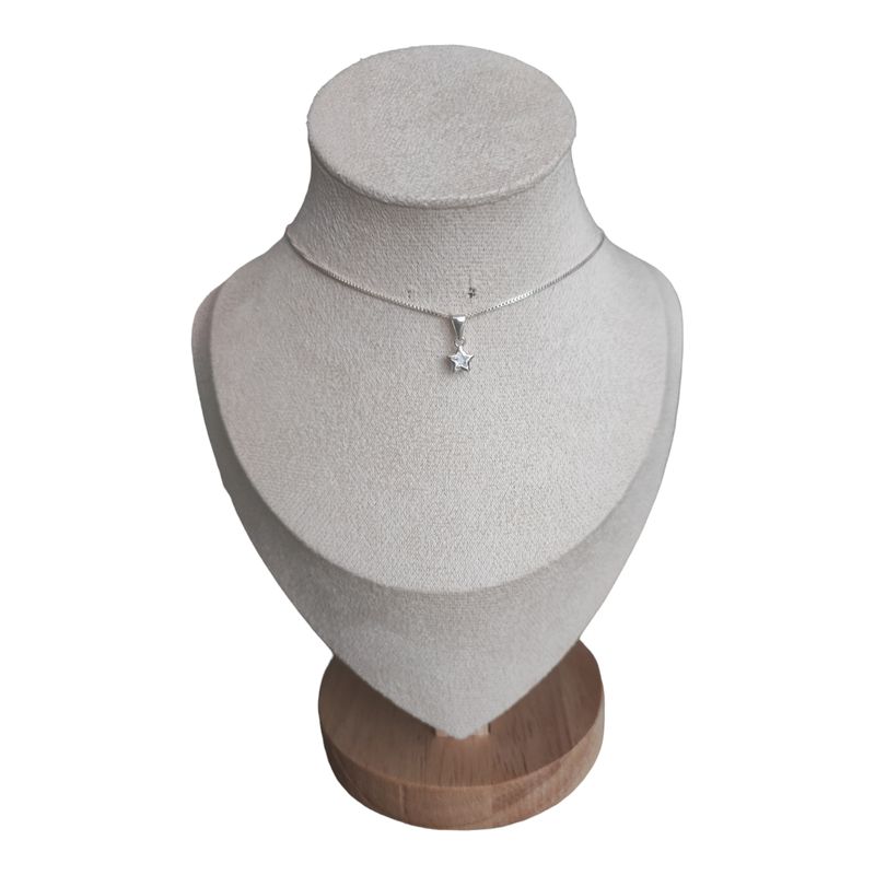 GENERICO - collar estrella de 5mm con circon de plata s925