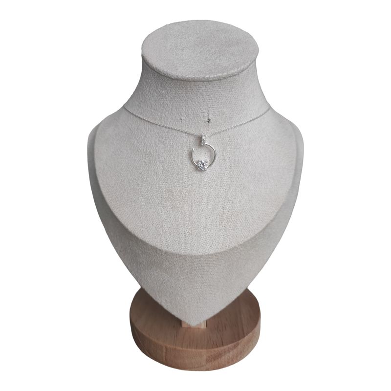 GENERICO - collar semi circulo con circones de plata s925