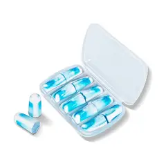 ATURE - 5 Pares Tapones Oidos Para Dormir Aislar Ruido Memory Foam Azul