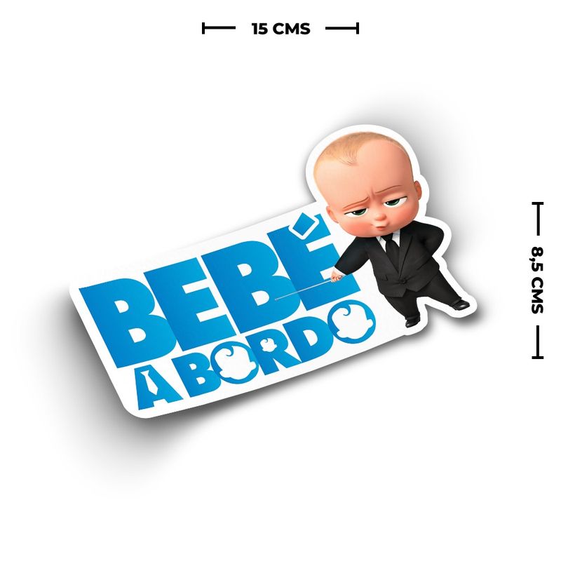 GENERICO - Bebe A Bordo Baby Boss Sticker Vinil Adhesivo Auto 15cm Ext