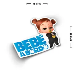 GENERICO - Bebe A Bordo Sticker Vinil Adhesivo Auto Jefe En Pañales Niña