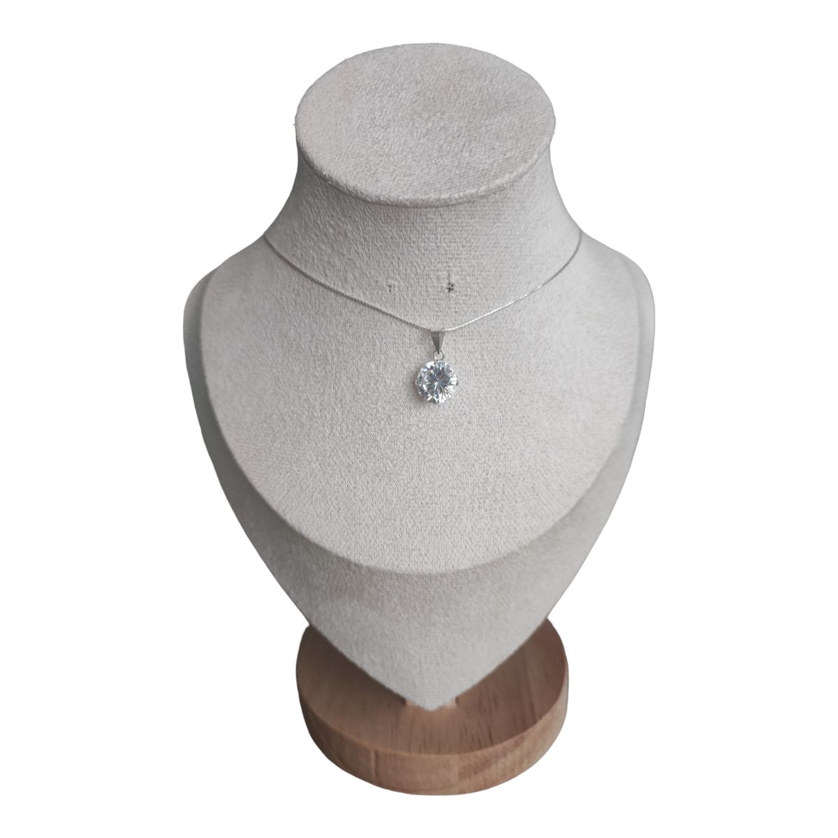 GENERICO - collar punto de luz 1 cm de plata s925