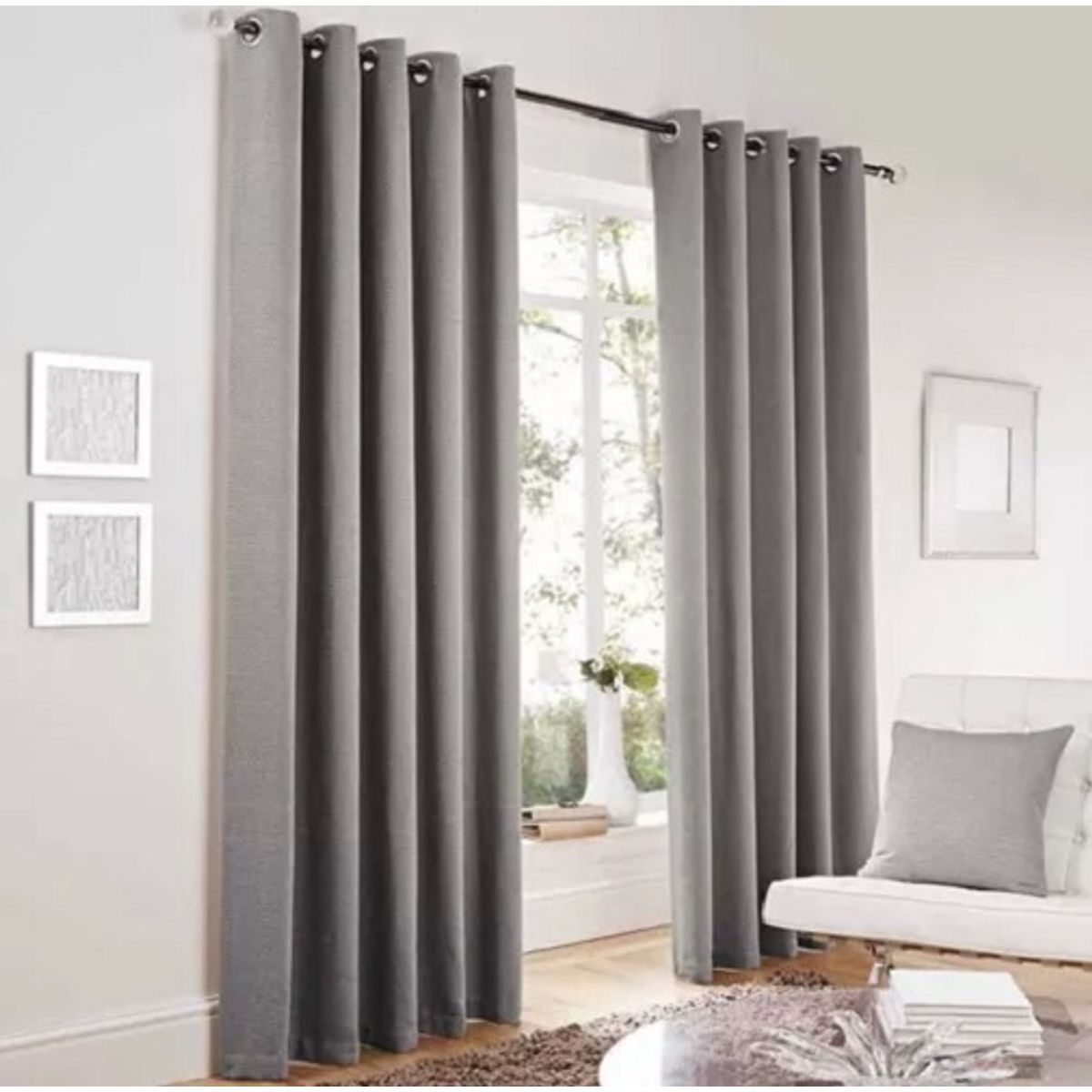 HAPPY LIVING - Cortina 100% Blackout Térmica Living Dormitorio 140x230 ENGOMADA GRIS