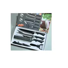GENERICO - Pack De 6 Cuchillos Juego Cuchillos Cocina Tijera Pelador Pro