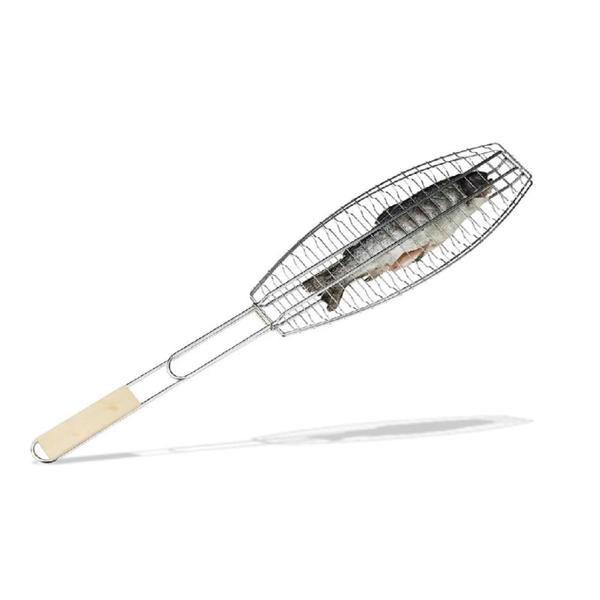 GENERICO - Grill Para Pescado Cocción Cocina Asado Parrilla Bbq Rejilla Acero