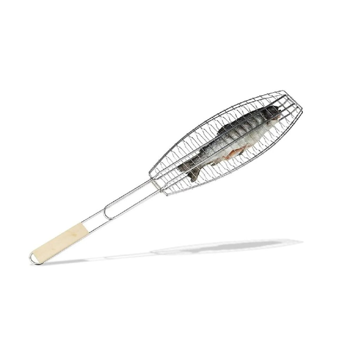 GENERICO - Grill Para Pescado Cocción Cocina Asado Parrilla Bbq Rejilla Acero