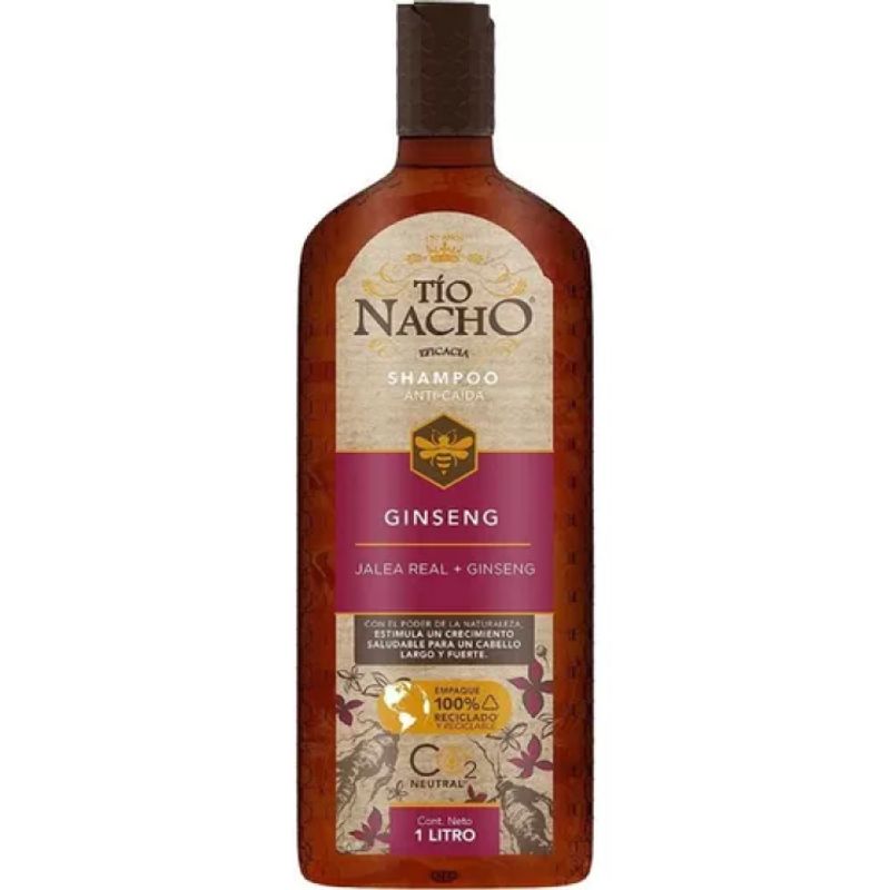 TIO NACHO - Shampoo Tío Nacho Anticaída Gingseng Con Jalea Real 1 Litro